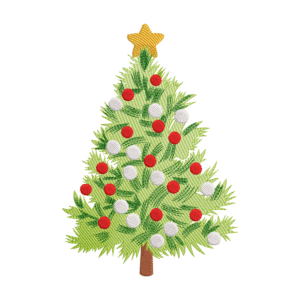 Christmas Tree Embroidery Design